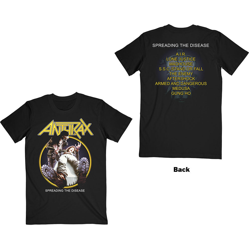 ANTHRAX Attractive T-Shirt, Spreading The Disease Track List