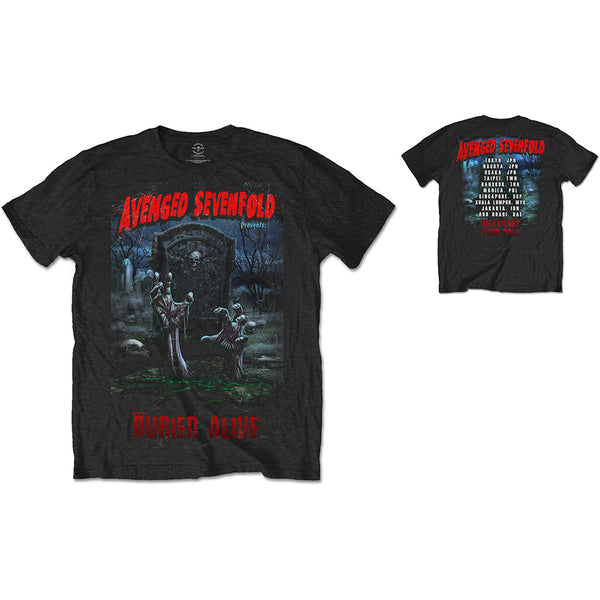 AVENGED SEVENFOLD Attractive T-Shirt, BURIED ALIVE TOUR 2012