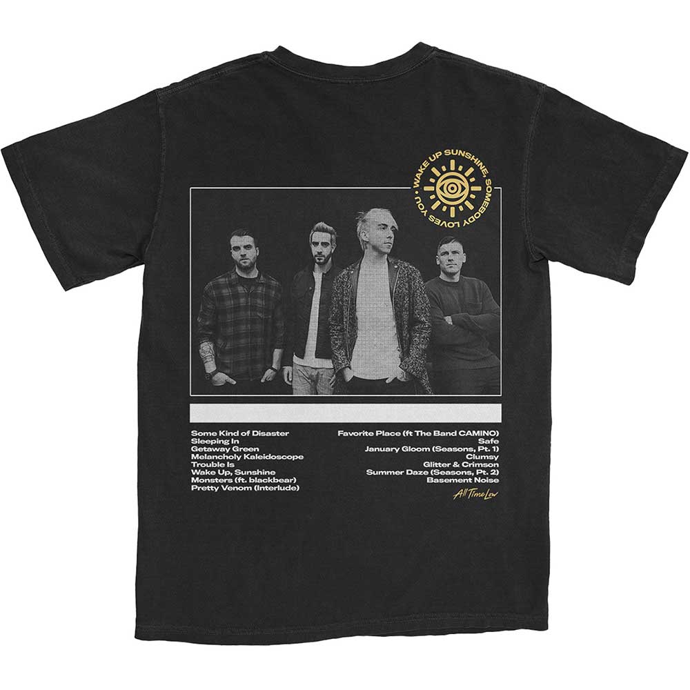 ALL TIME LOW Attractive T-Shirt, Wake Up Sunshine Track List