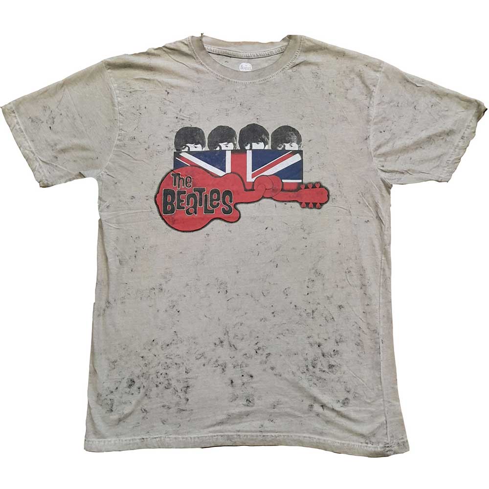 THE BEATLES Attractive T-Shirt, Guitar & Flag