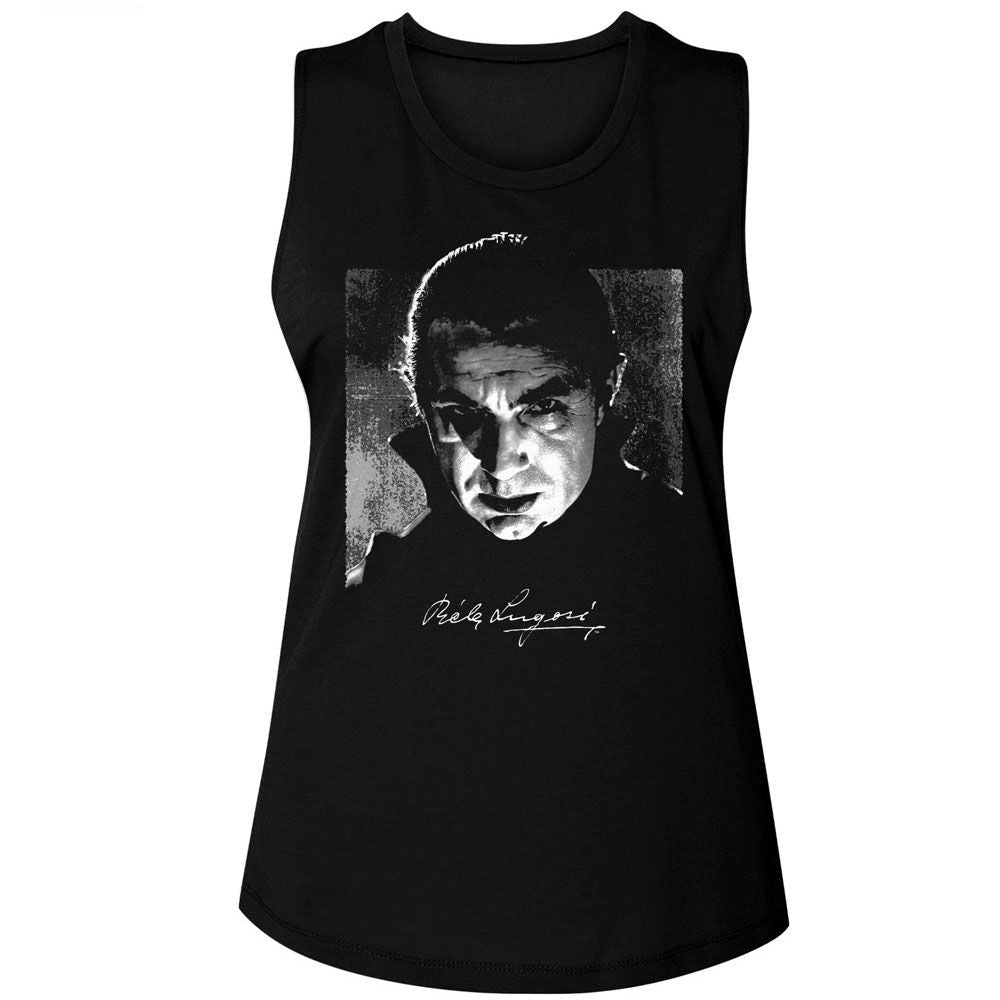 Bela Lugosi Tank Top, Bw Photo And Signature 