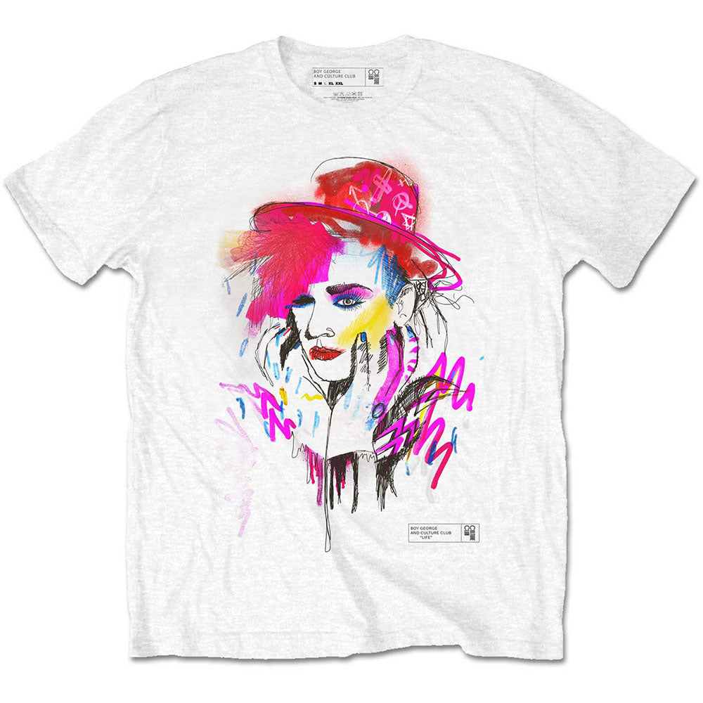 BOY GEORGE & CULTURE CLUB Attractive T-Shirt, Drawn Portrait