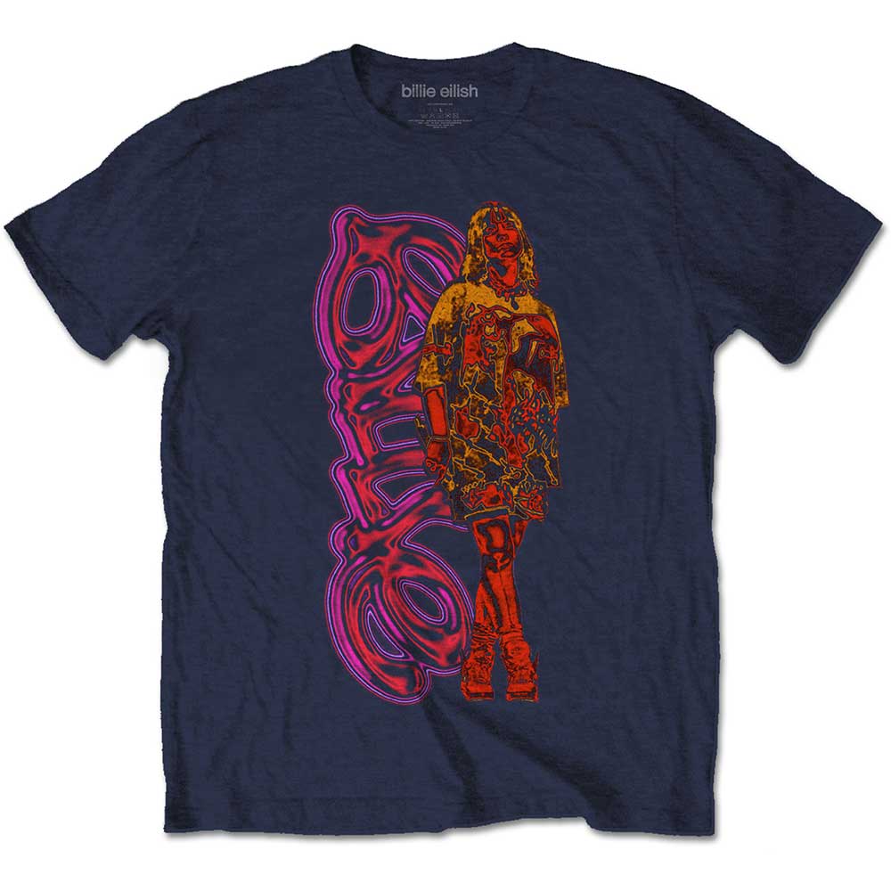 BILLIE EILISH Attractive T-Shirt, Neon Logo & Billie