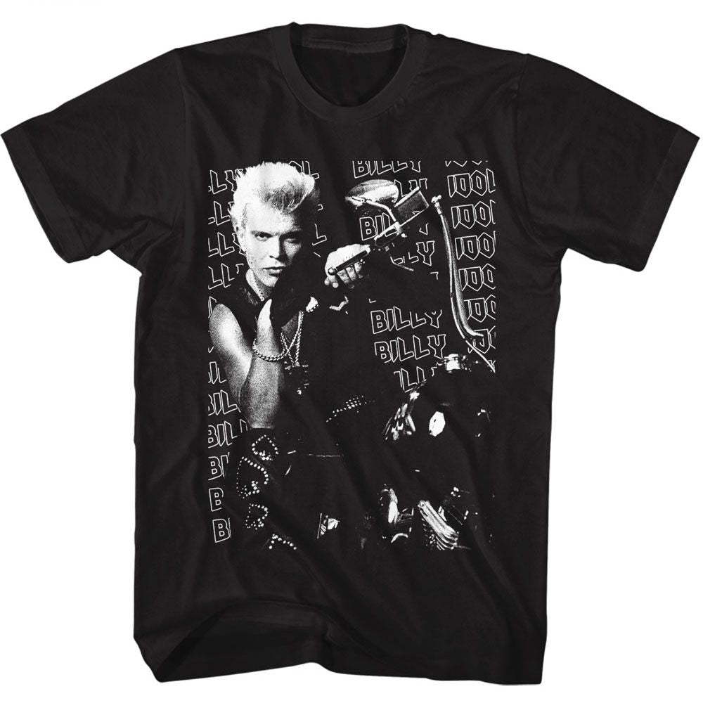 BILLY IDOL Eye-Catching T-Shirt, Motorcycle Photo | Authentic Band