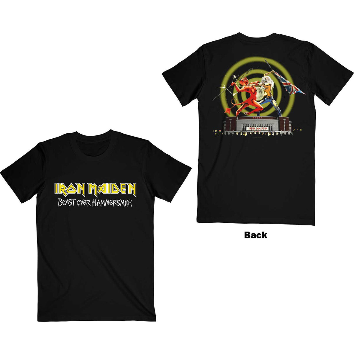 IRON MAIDEN Attractive T-Shirt, Beast Over Hammersmith Eddie & Devil