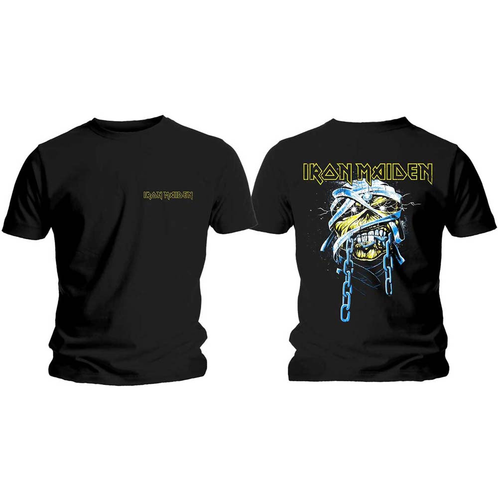 IRON MAIDEN Attractive T-Shirt, Powerslave Head & Logo