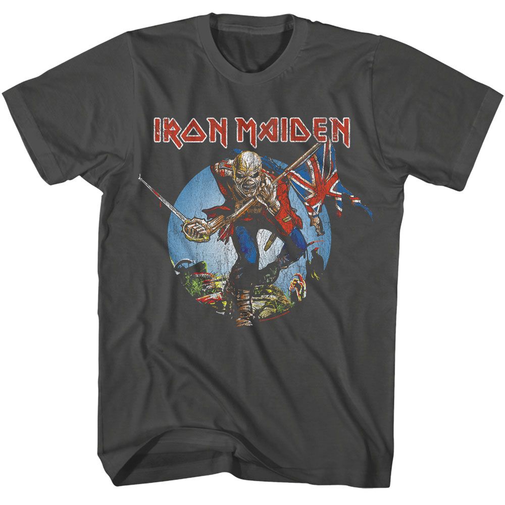 Iron Maiden The Trooper Distressed Ufficiale Uomo nuovo nero Iron Maiden The Trooper Distressed Ufficiale Uomo nuovo nero
