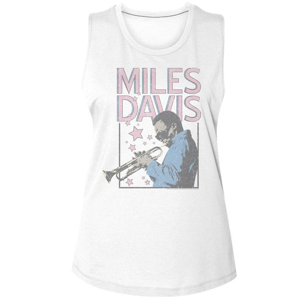 MILES DAVIS Tank Top for Ladies, Stars And Rectangle