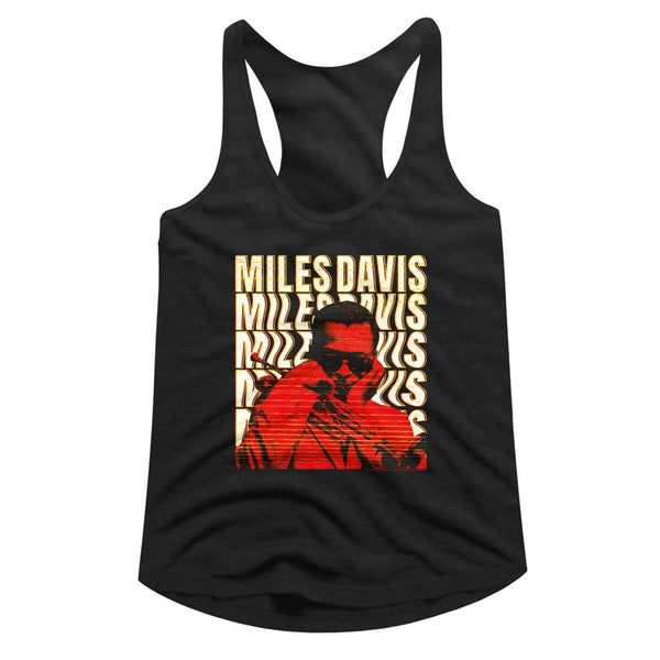 MILES DAVIS Racerback for Ladies, Miles Davis Warped Text