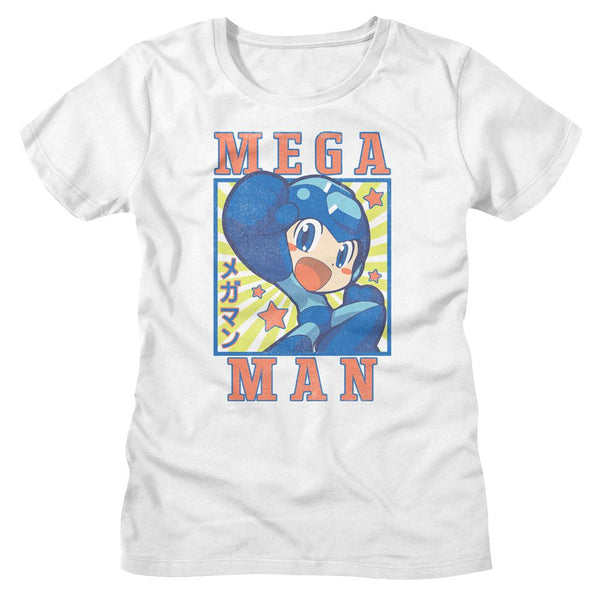 MEGA MAN T-Shirt, Mega Man Square And Stars