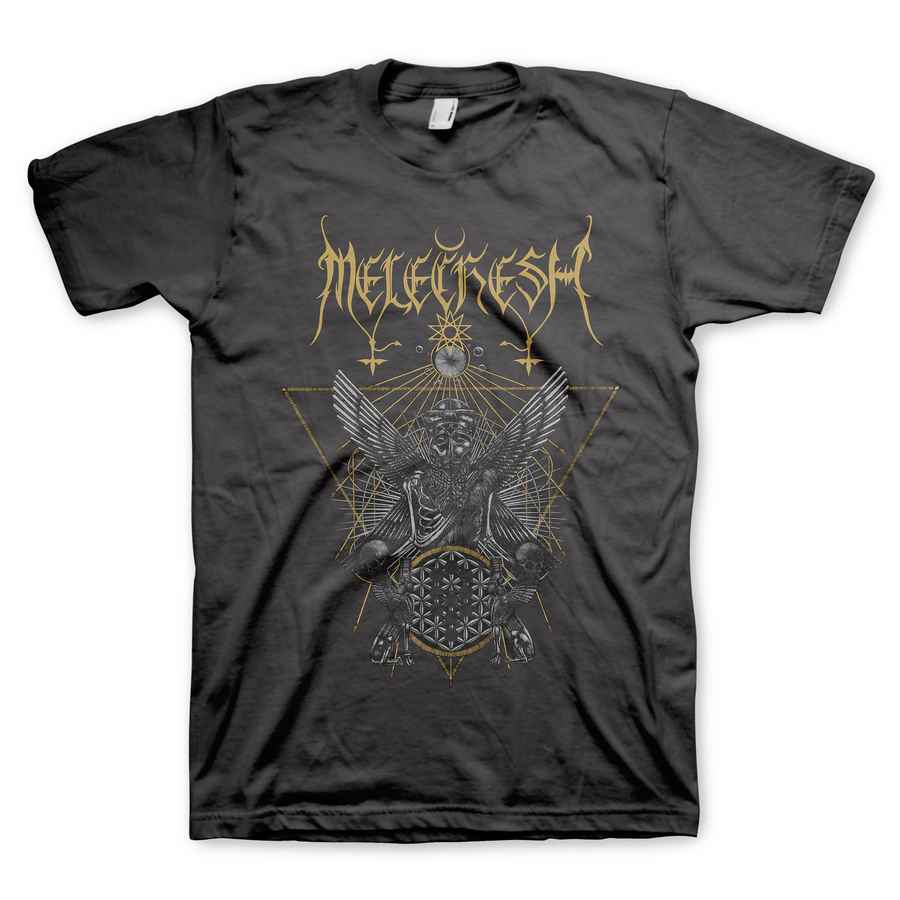 MELECHESH Powerful T-Shirt, Triangular Wings Black