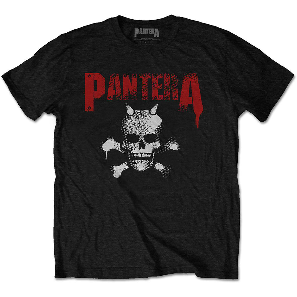 PANTERA Horned Skull Stencil T-Shirt