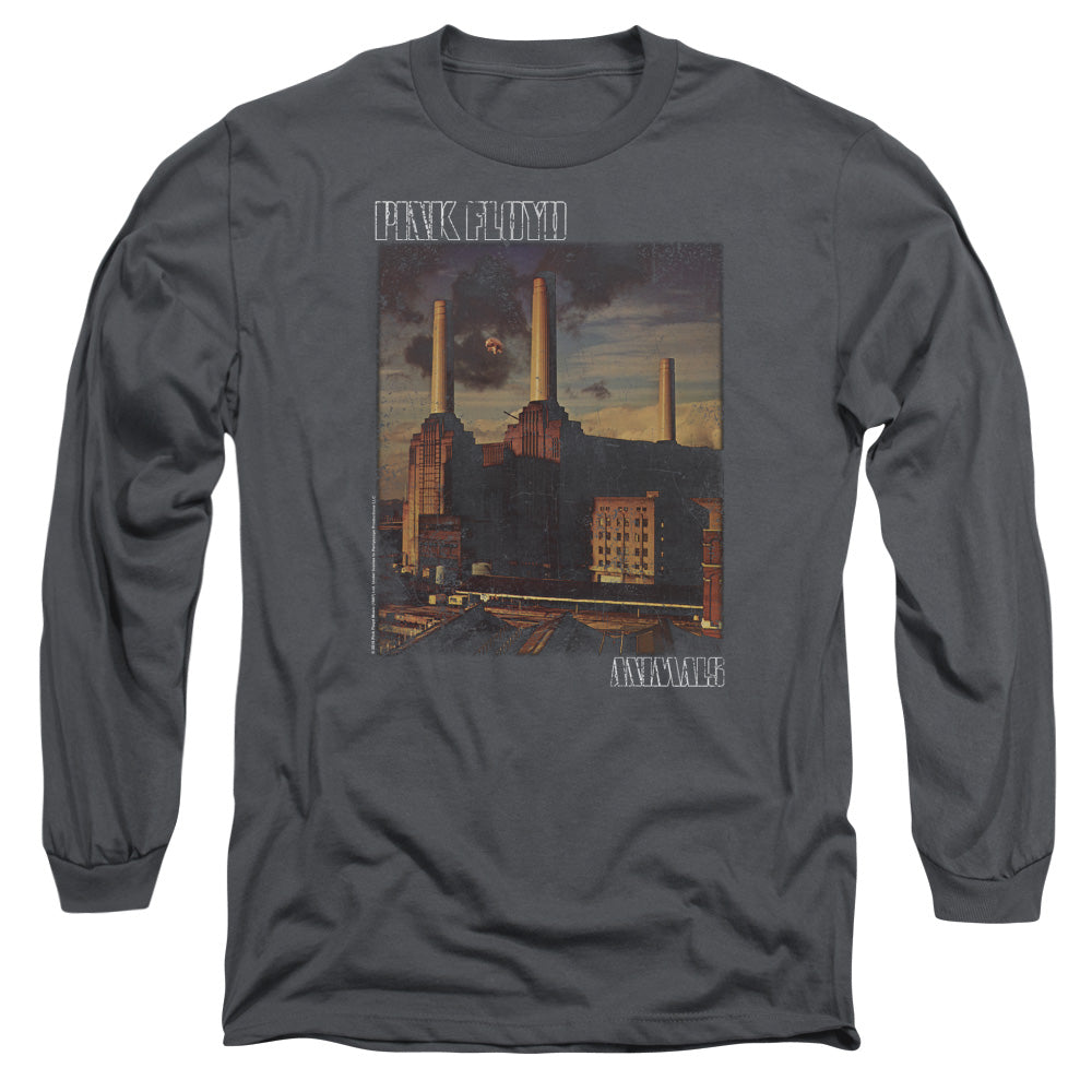 PINK FLOYD Impressive Long Sleeve T-Shirt, Distressed Animals Cover