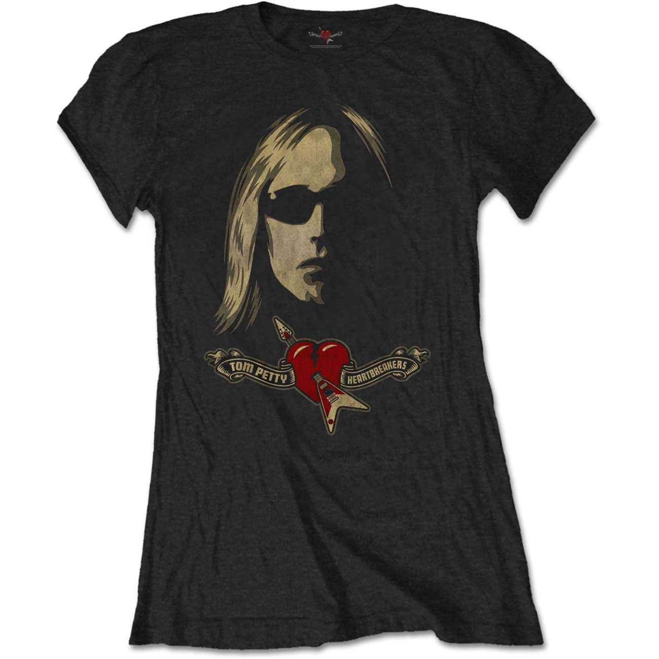 TOM PETTY & THE HEARTBREAKERS Ladies T-Shirt, Shades & Logo