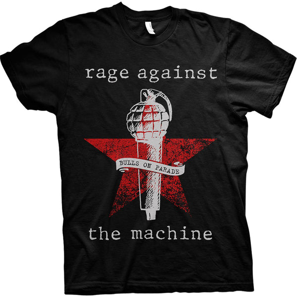 RAGE AGAINST THE MACHINE Attractive T-Shirt, Bulls On Parade Mic