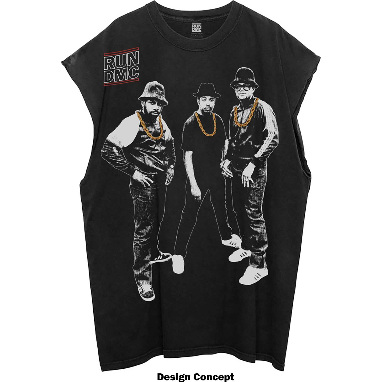 RUN DMC Attractive Tank Top, Gold Chains Photo