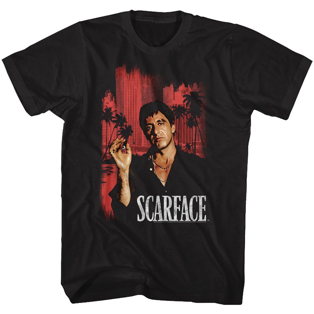 Scarface Red Cityscape T-Shirt