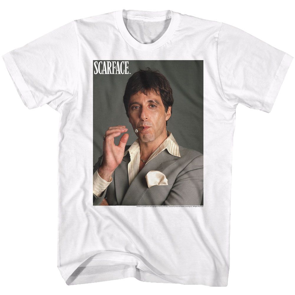 scarface dress shirt How to dress like Tony Montana in Scarface #menswear #tonymontana #scarface #menssuit #whitesuit #mensstyle #gangsterstyle