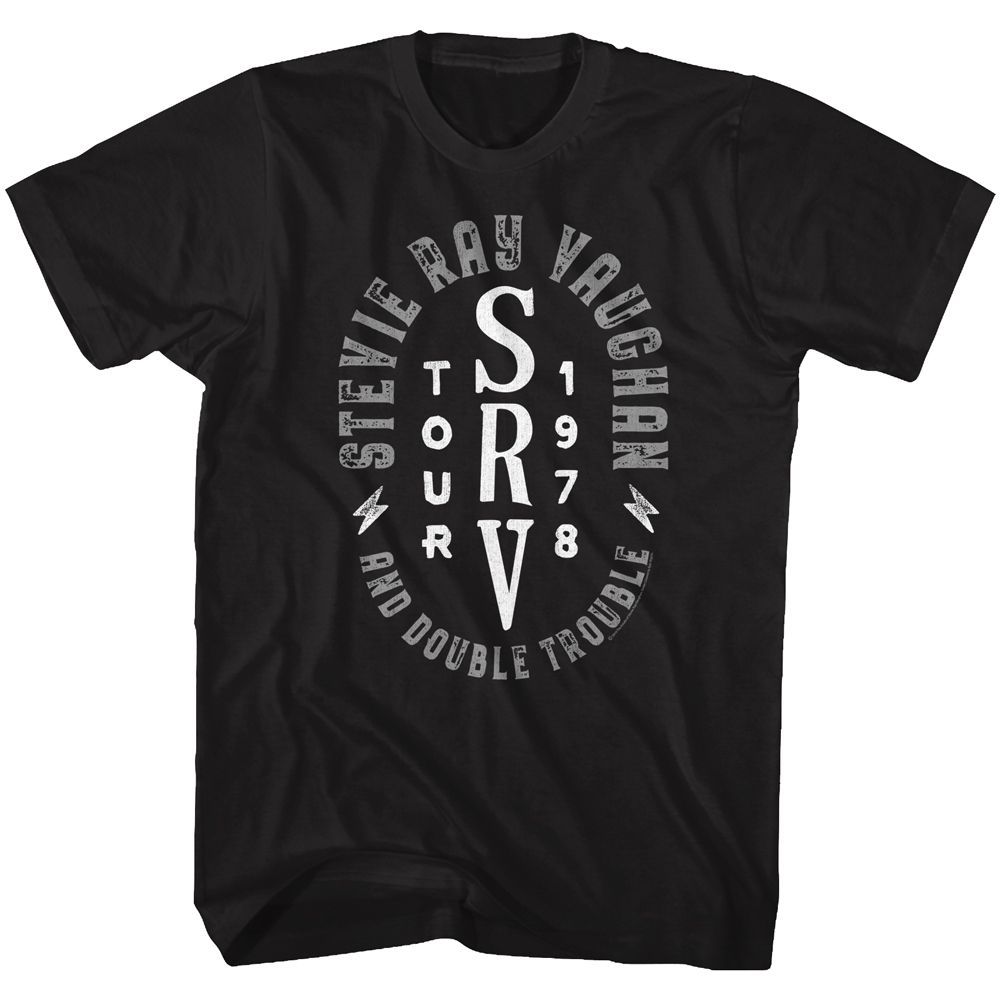 Black t-shirt with white text graphic featuring the name &