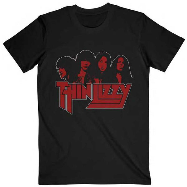 THIN LIZZY Attractive T-Shirt, Band Photo Logo