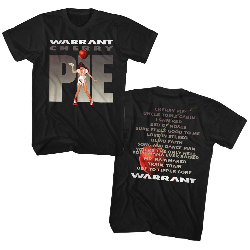 WARRANT Eye-Catching T-Shirt, Cherry Pie