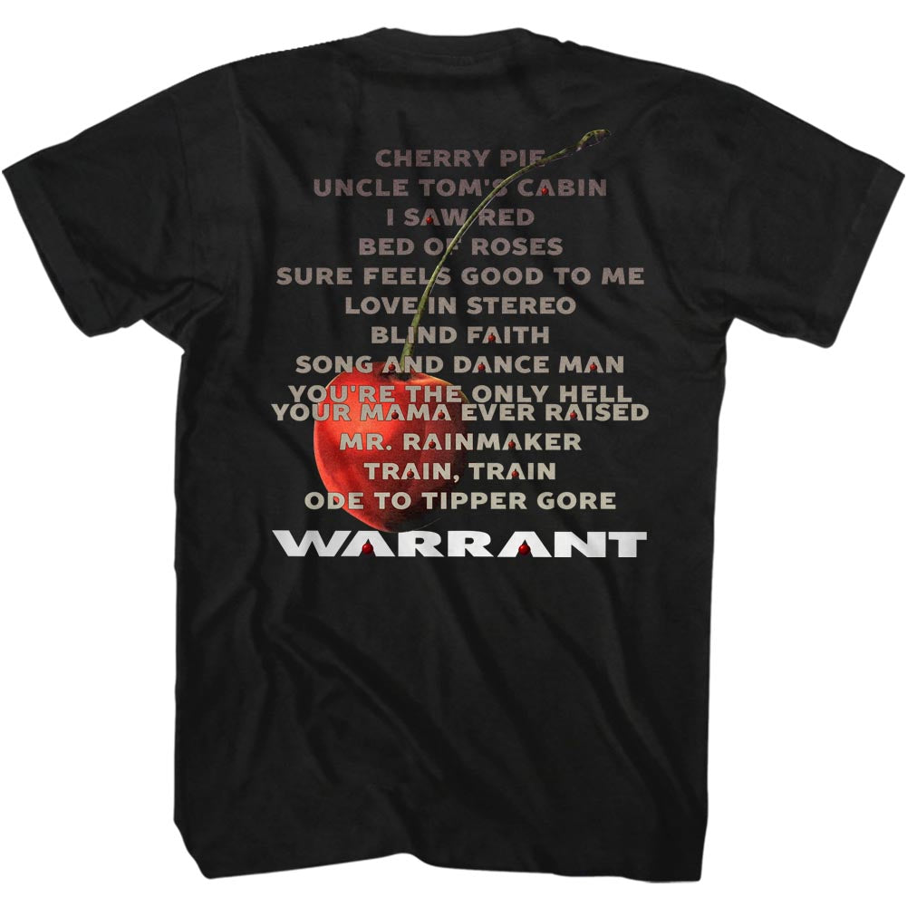 WARRANT Eye-Catching T-Shirt, Cherry Pie