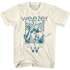 WEEZER Eye-Catching T-Shirt, Blue Checkered Box