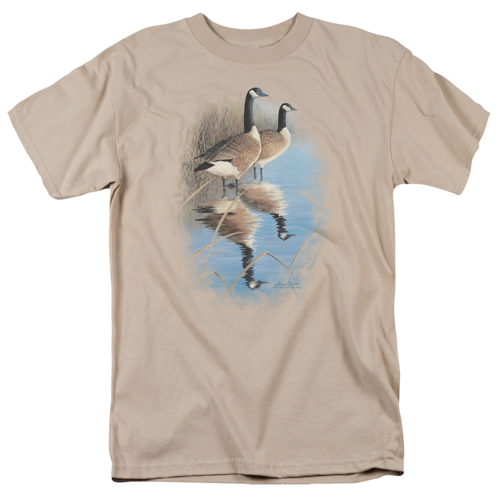 WILDLIFE Feral T-Shirt, Morning Reflections Canada Geese