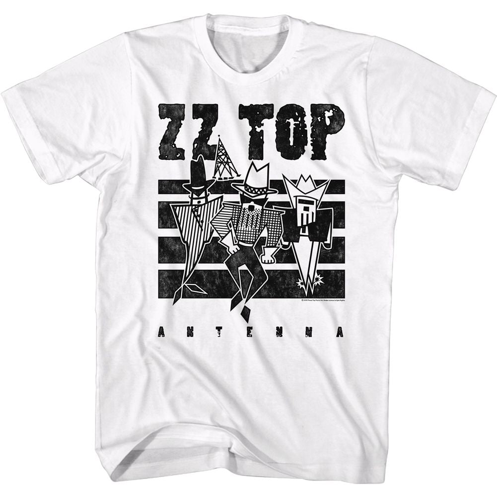 ZZ TOP Eye-Catching T-Shirt, Antenna B&W