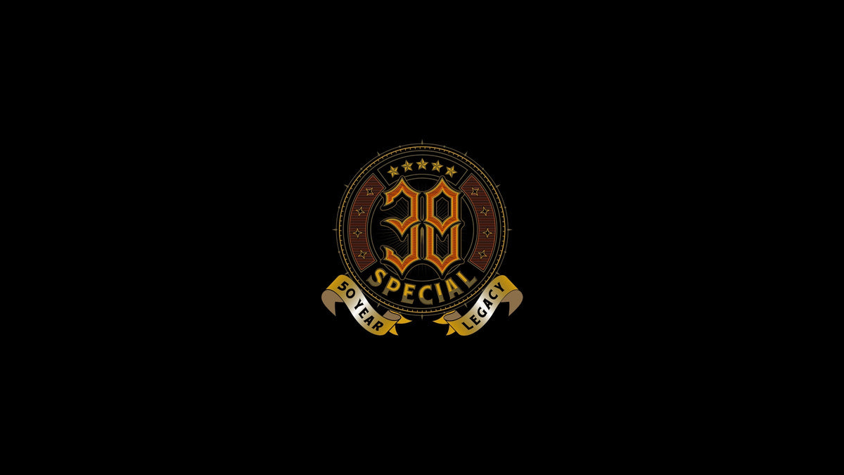 38 Special official 50 Year Legacy gold emblem on black