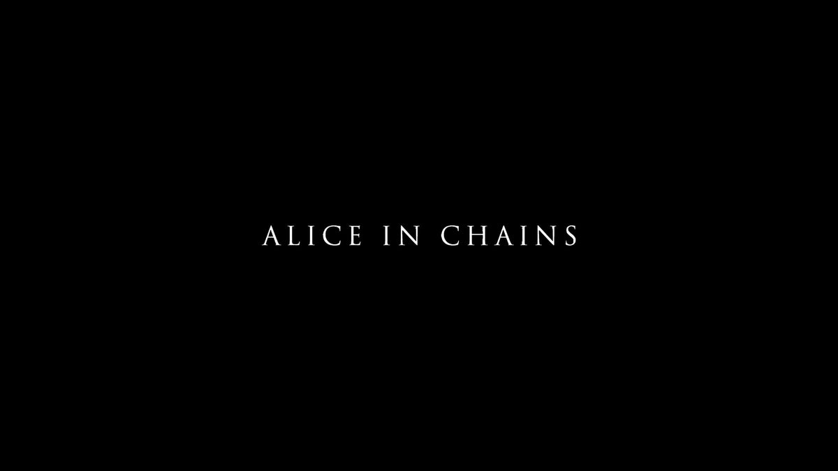 Alice in Chains official white wordmark on black