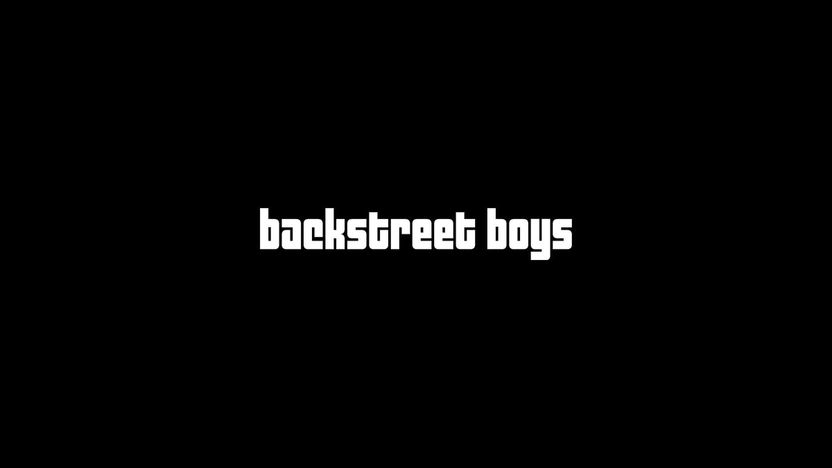 Backstreet Boys official logo in white on black