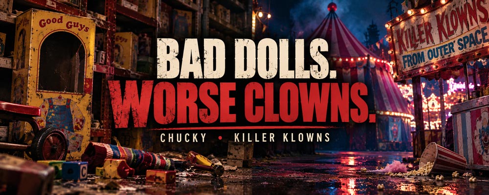 Chucky and Killer Klowns Halloween Merchandise