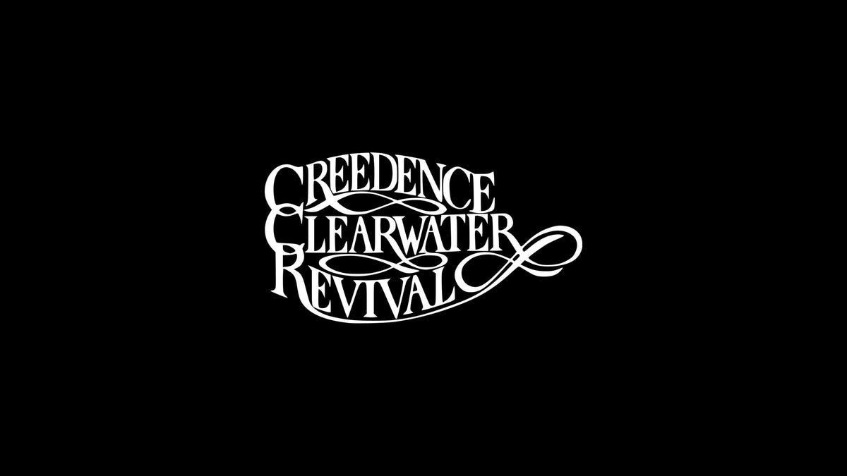 Creedence Clearwater Revival official logo in white on black