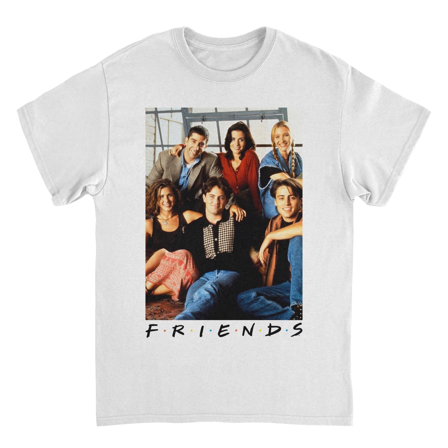 Friends Group Photo White T-Shirt