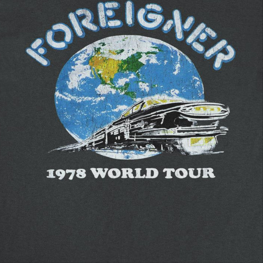 Foreigner 1978 World Tour Black T-Shirt