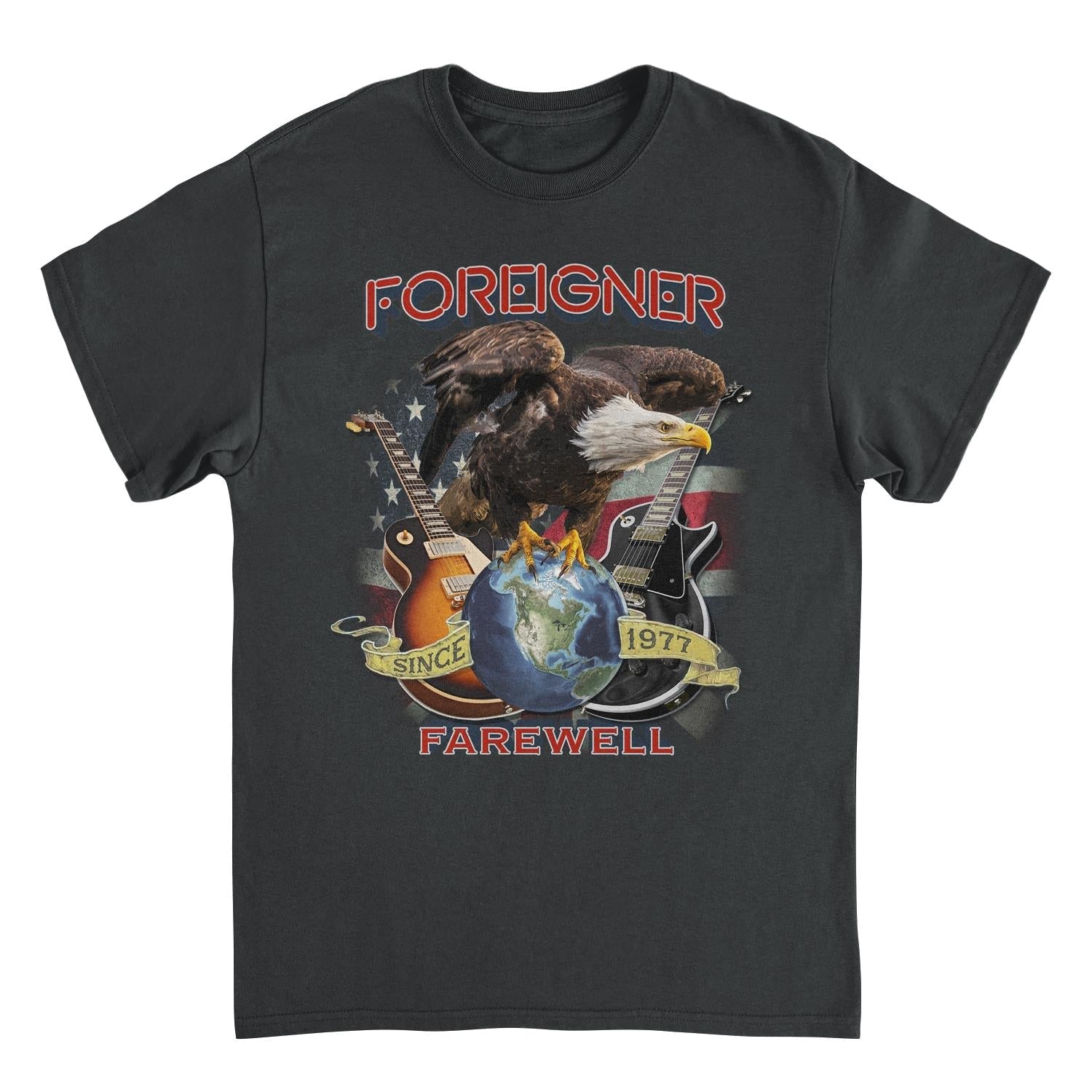 Foreigner Farewell Eagle Black T-Shirt