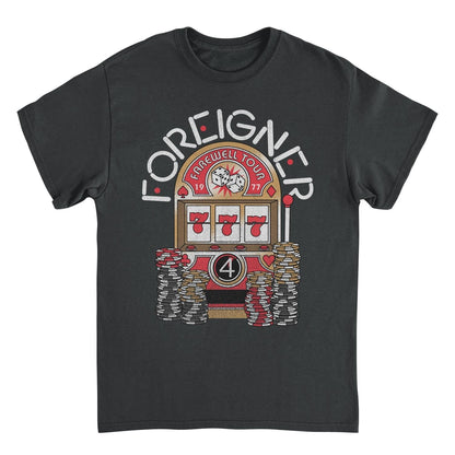 Foreigner Farewell Slot Machine Black T-Shirt