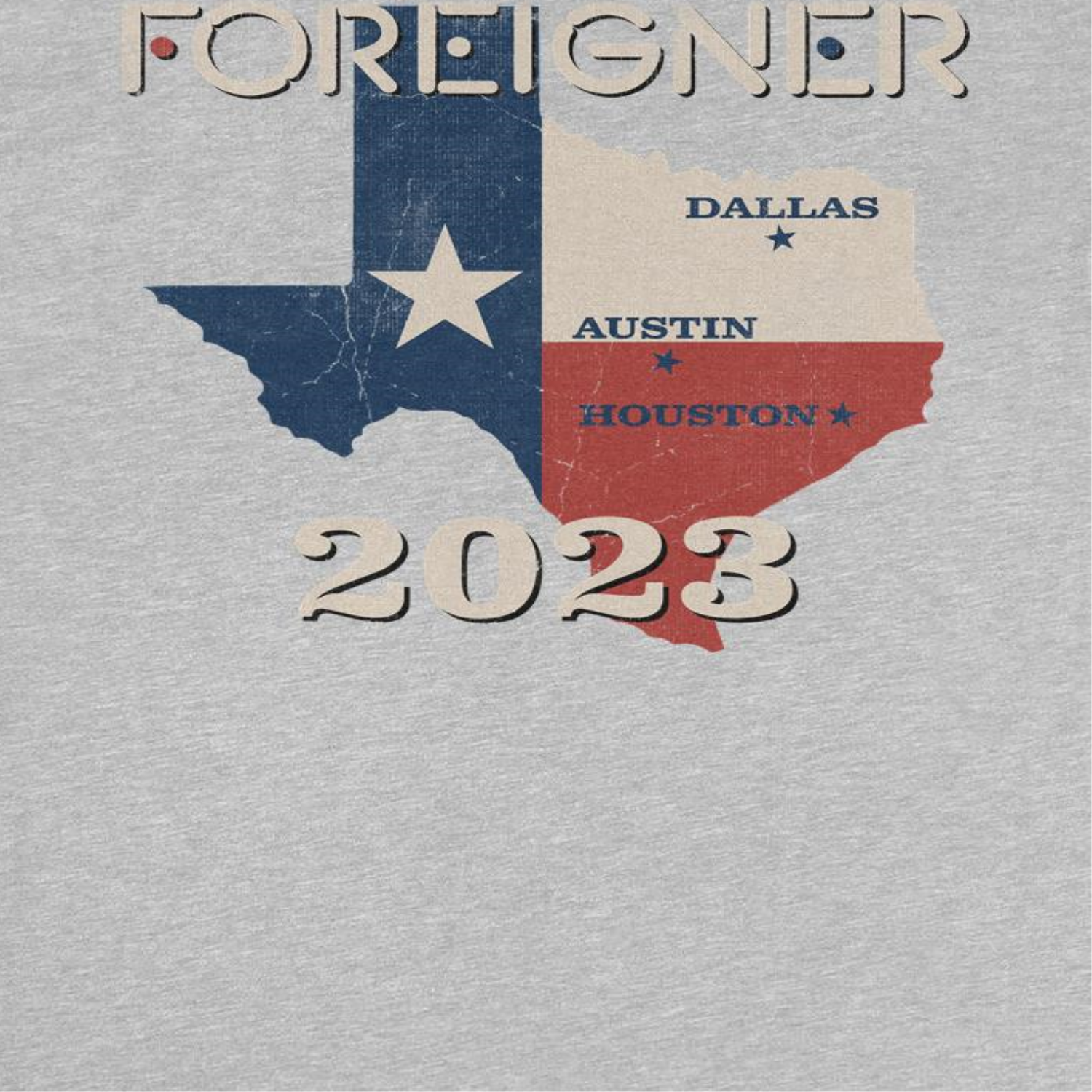 Foreigner Texas Farewell Sport Grey T-Shirt