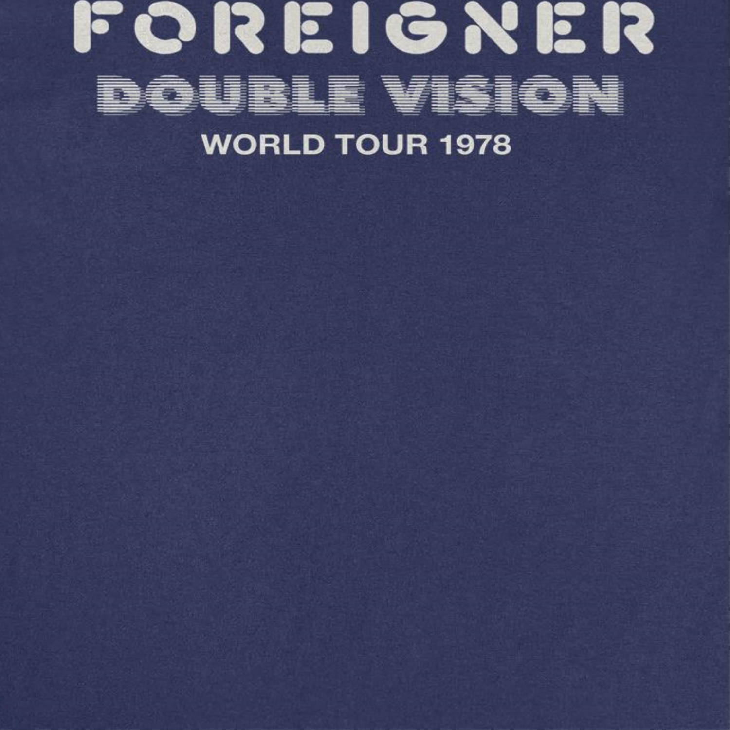 Foreigner Double Vision World Tour Navy T-Shirt