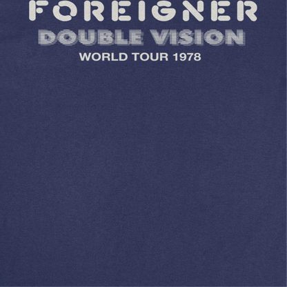 Foreigner Double Vision World Tour Navy T-Shirt