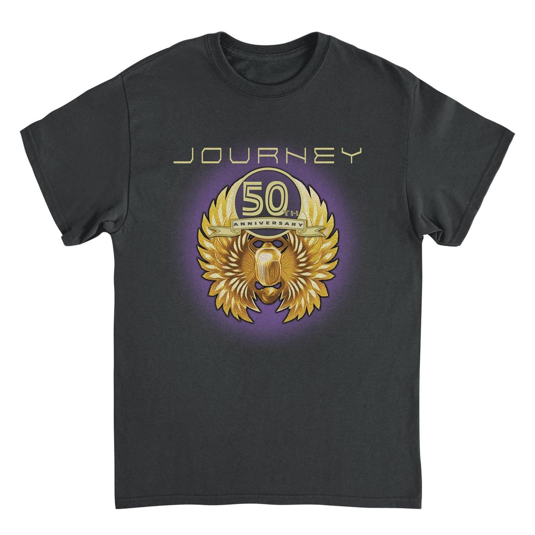 Journey 50th Anniversary Gold Scarab Black T-Shirt