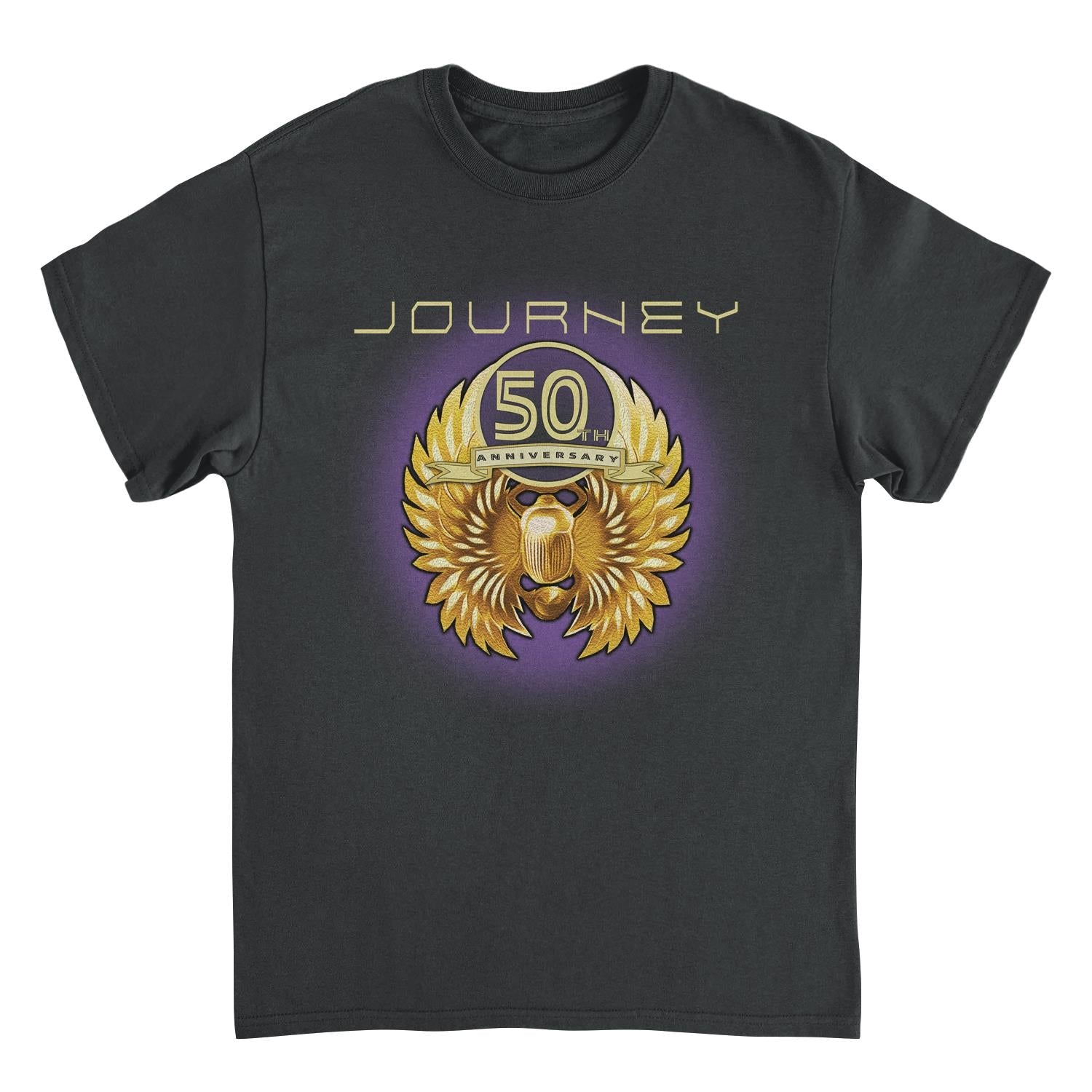 Journey 50th Anniversary Gold Scarab Black T-Shirt