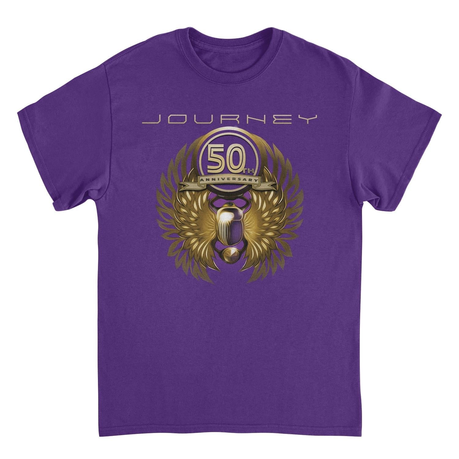 Journey 50th Anniversary Golden Wings Purple T-Shirt