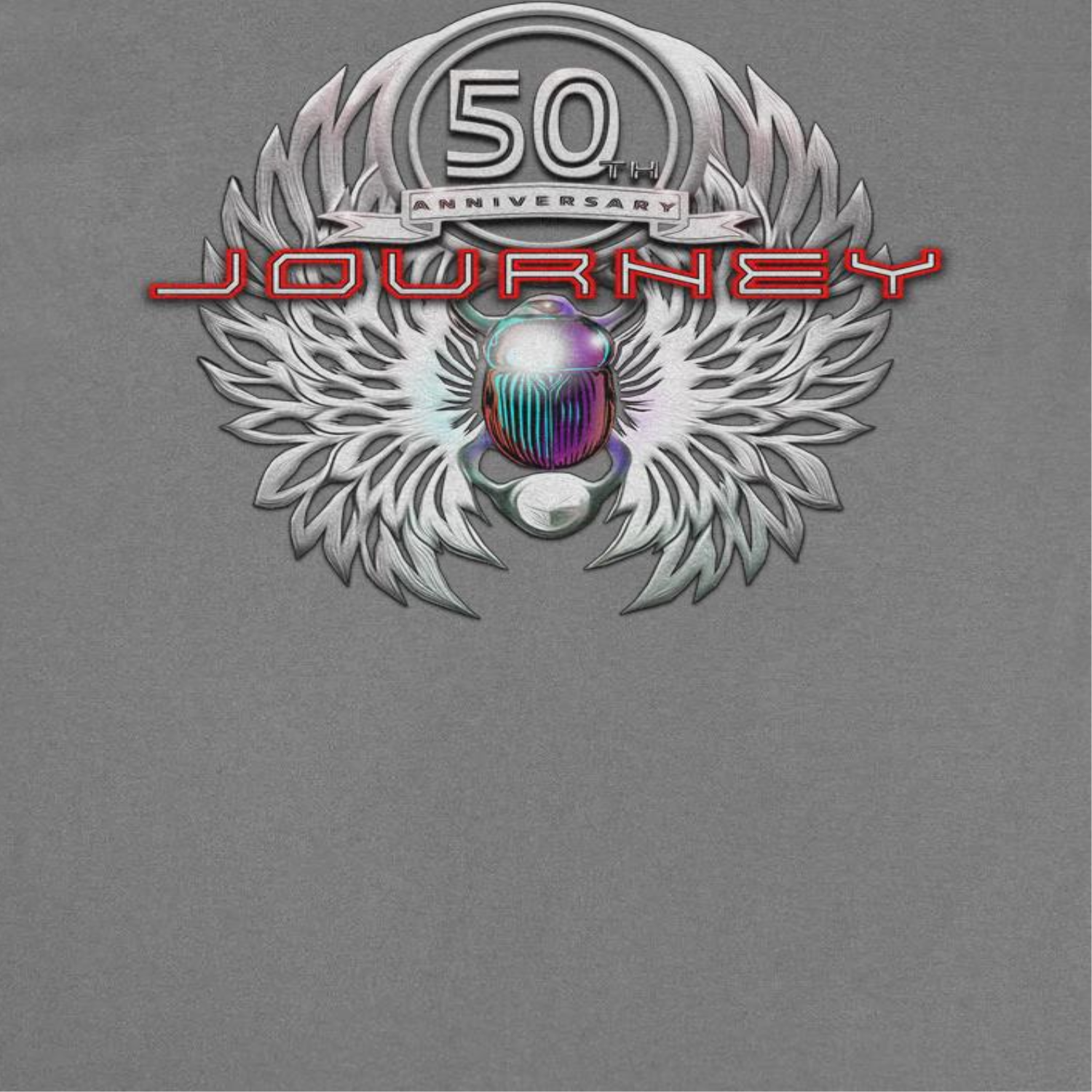 Journey Platinum Scarab 50th Anniversary Charcoal T-Shirt