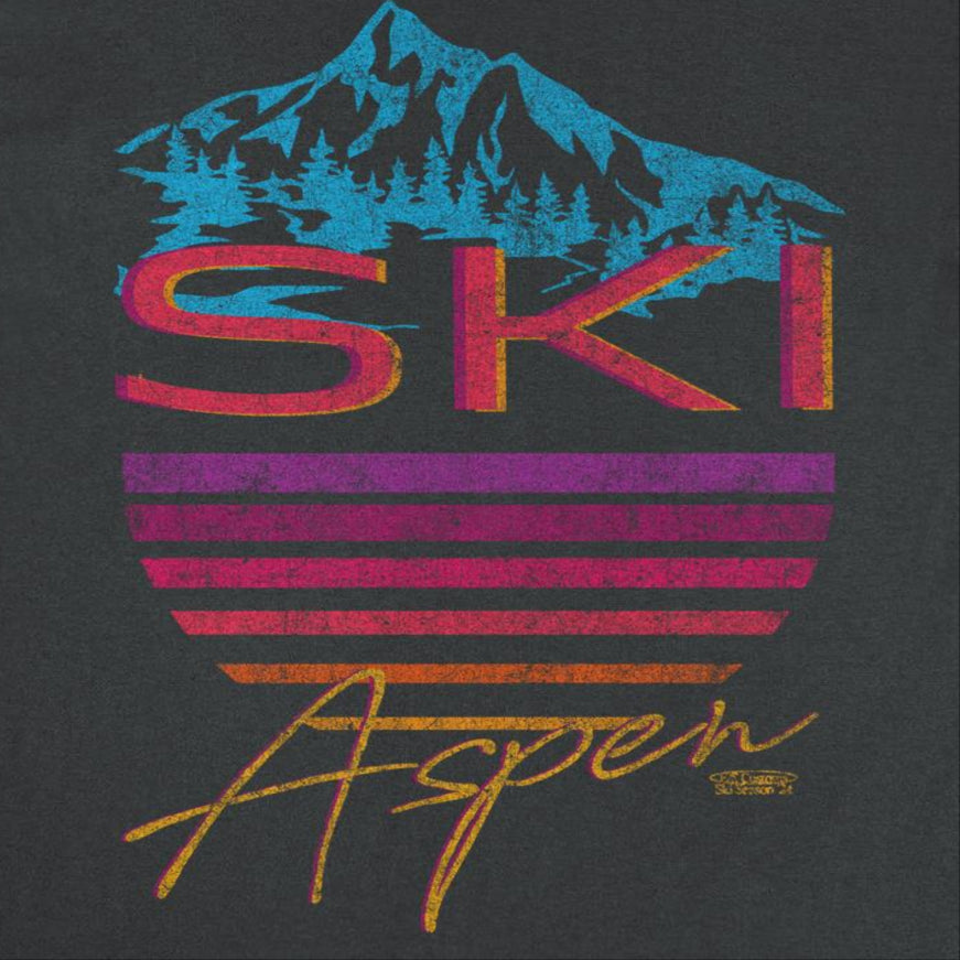 Ski Aspen Black T-Shirt