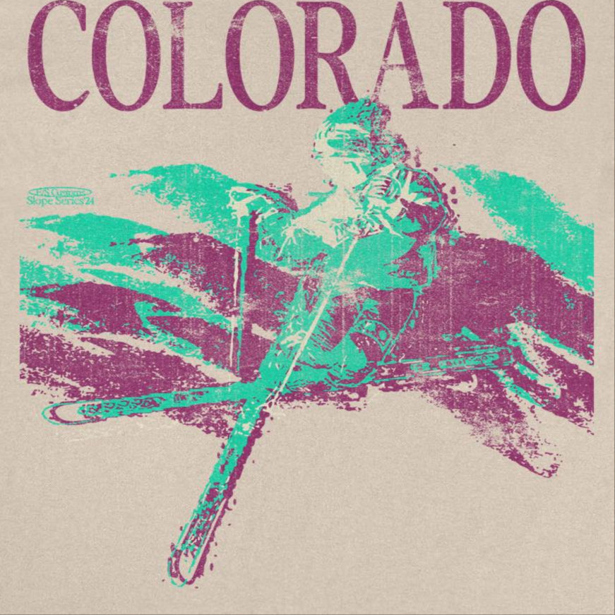 Skiing &amp; Snowboarding Colorado Tan T-Shirt