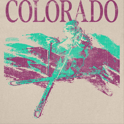 Skiing &amp; Snowboarding Colorado Tan T-Shirt