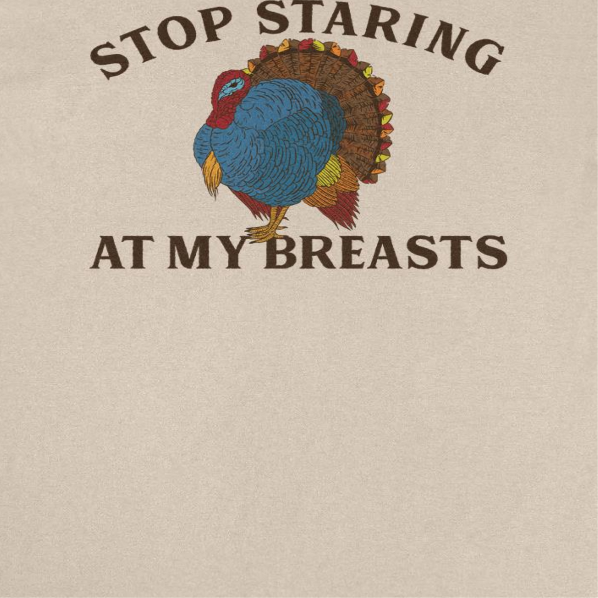 Thanksgiving T-Shirt - Stop Staring at my Breasts