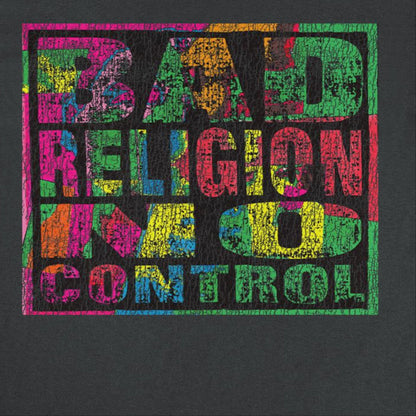 Bad Religion No Control Distress Black T-Shirt